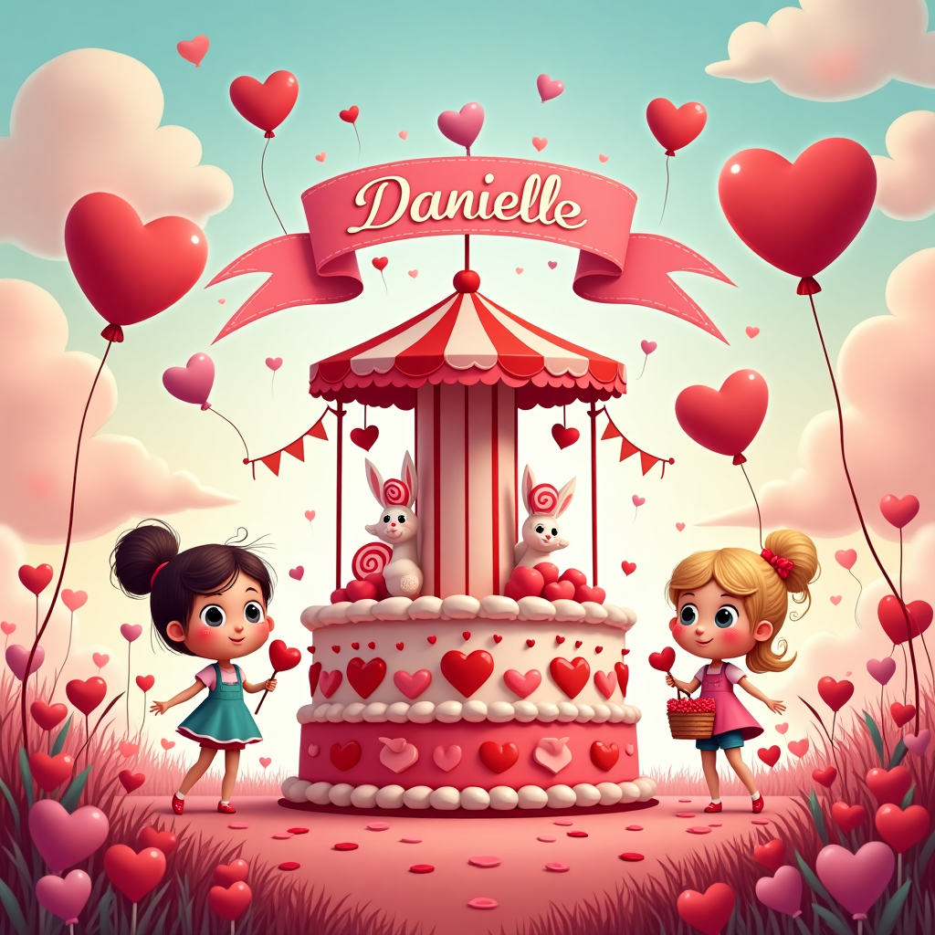 Love heart, cute Valentines-day Card