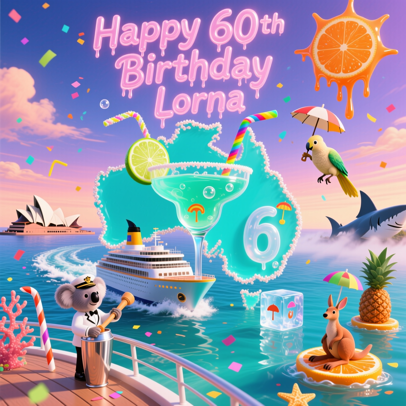 Cruising Australia Cocktails, and Birthday Card