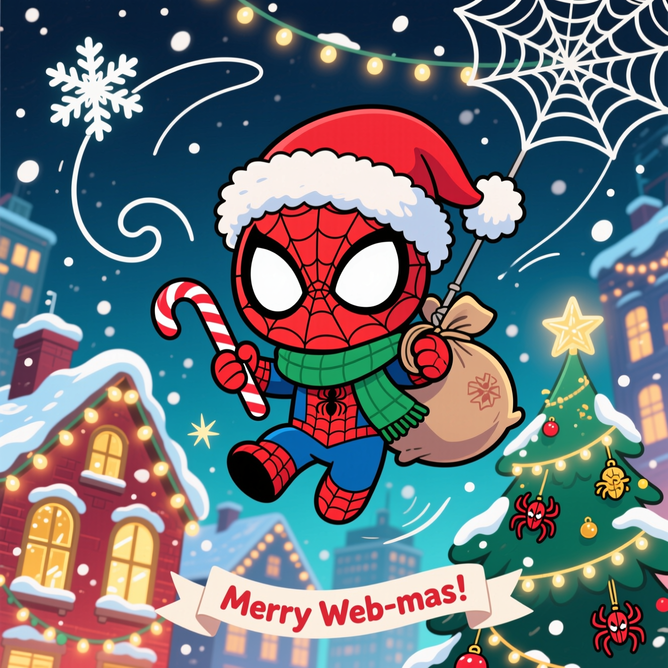 Spiderman, and Christmas Card