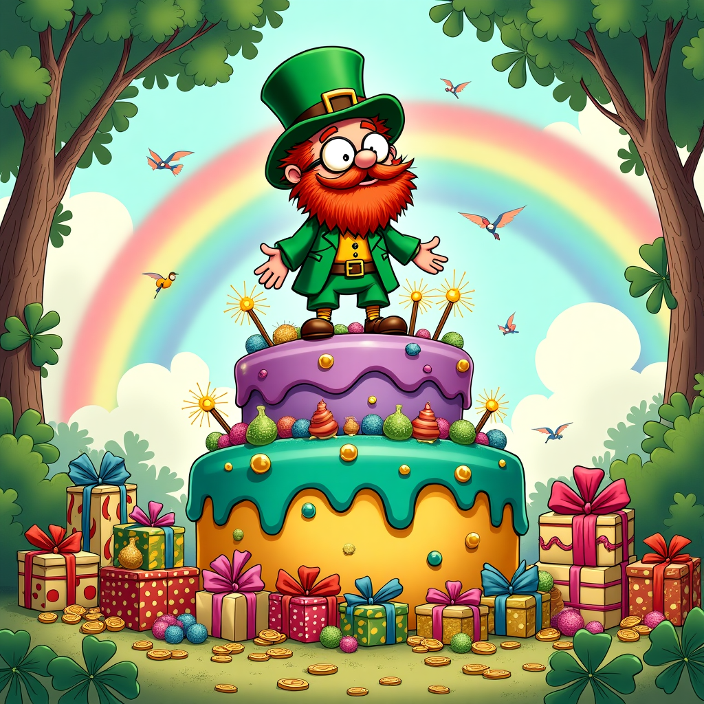 Leprechaun Birthday Card