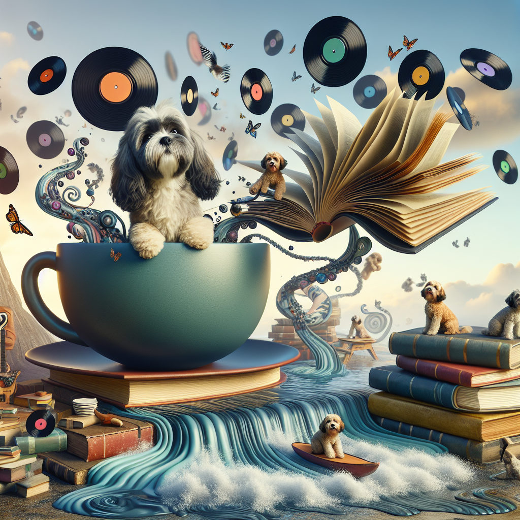Vinyl records, Coffee, Books, Cavapoo’s , and Water Birthday Card