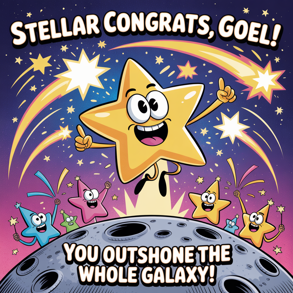 Stars, and Congratulations Card