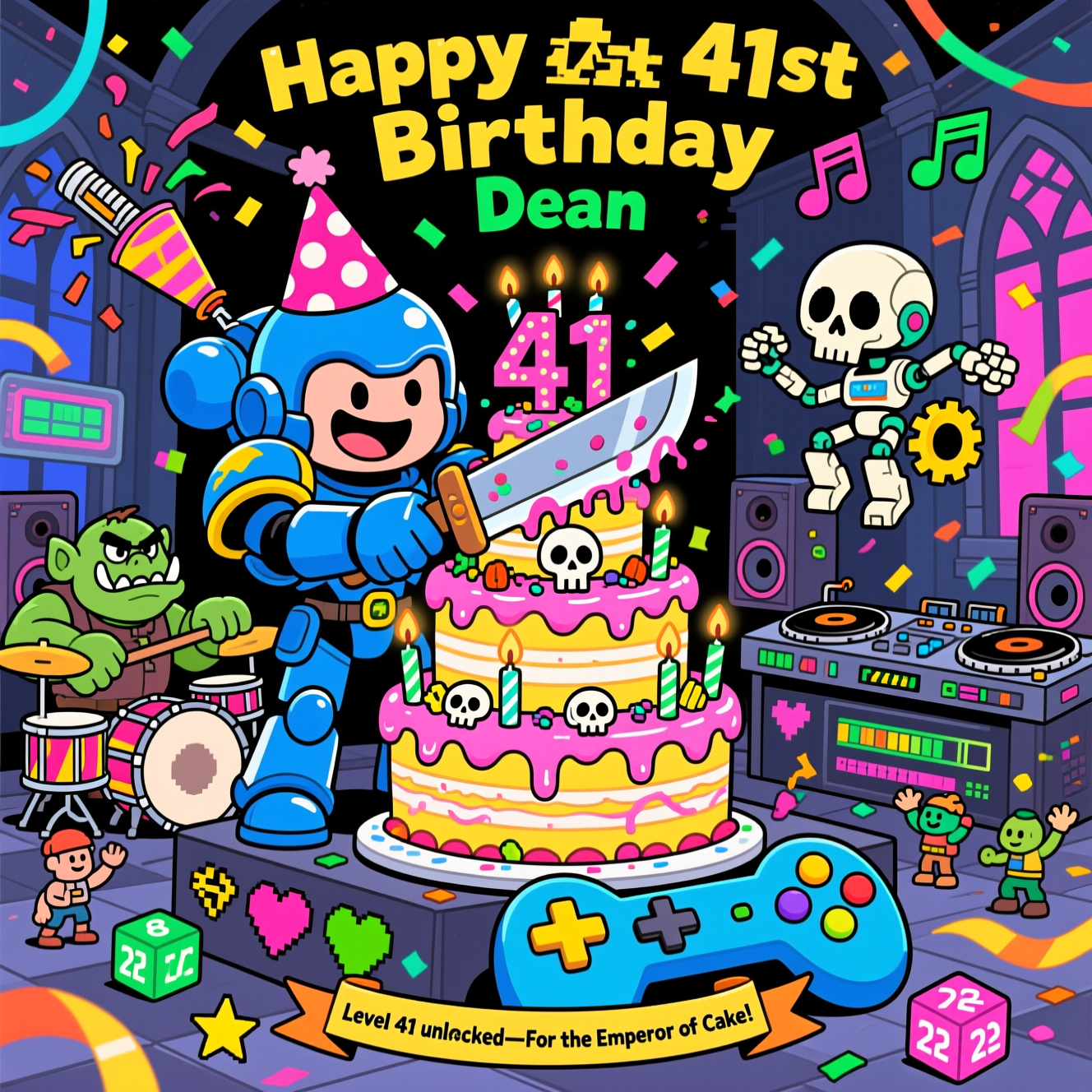 Warhammer , Gaming, Cake, Music, and Birthday Card