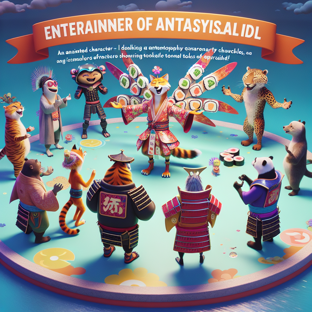 Imagine an animated fantasy island, where characters adorning peculiar and extraordinary costumes—such as an anthropomorphic cheetah that chuckles, and a whimsical samurai donned in sushi-themed armor—gather in a circle. Occupying the island center is a primary character, dazzling in a unique attire famously known as 'Entertainer of Appreciation', inspired by animated gratitude messages acting as wings. This central figure is humorously showering everyone else with virtual tokens of gratitude, sparking widespread mirth. To enhance the atmosphere, all the characters groove to the rhythm of a jovial dance called the 'Gratitude Groove', which culminates in an explosion of vibrant 'Thank You' confetti on the screen, underscoring their spirited friendship and fondness for their shared virtual journey.
Generated with these themes: fortnite video game skins.
Made with ❤️ by AI.