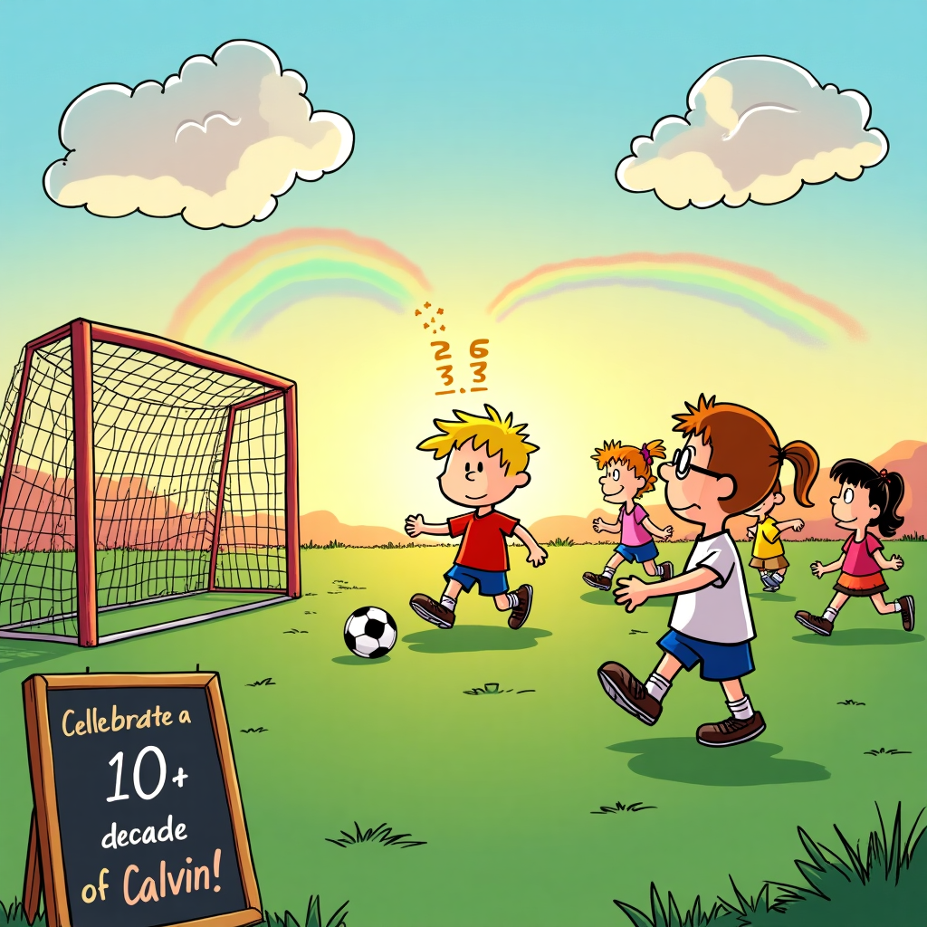 Soccer, Math, and Friends Birthday Card