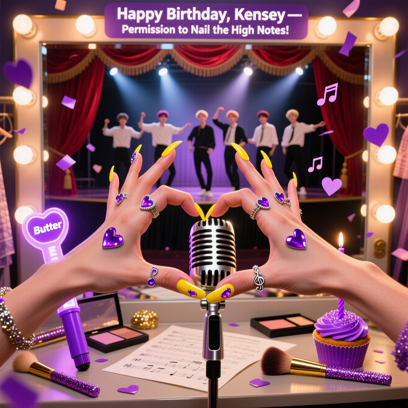Kpop, BTS, Nails, Musical theatre, and Birthday Card