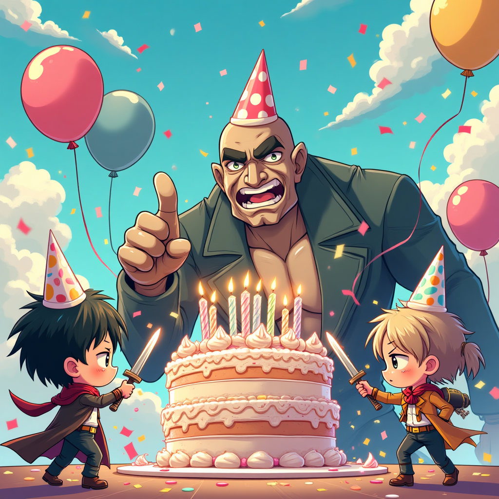 Anime, Attack on titans , Jujujitszu , and Birthday Card