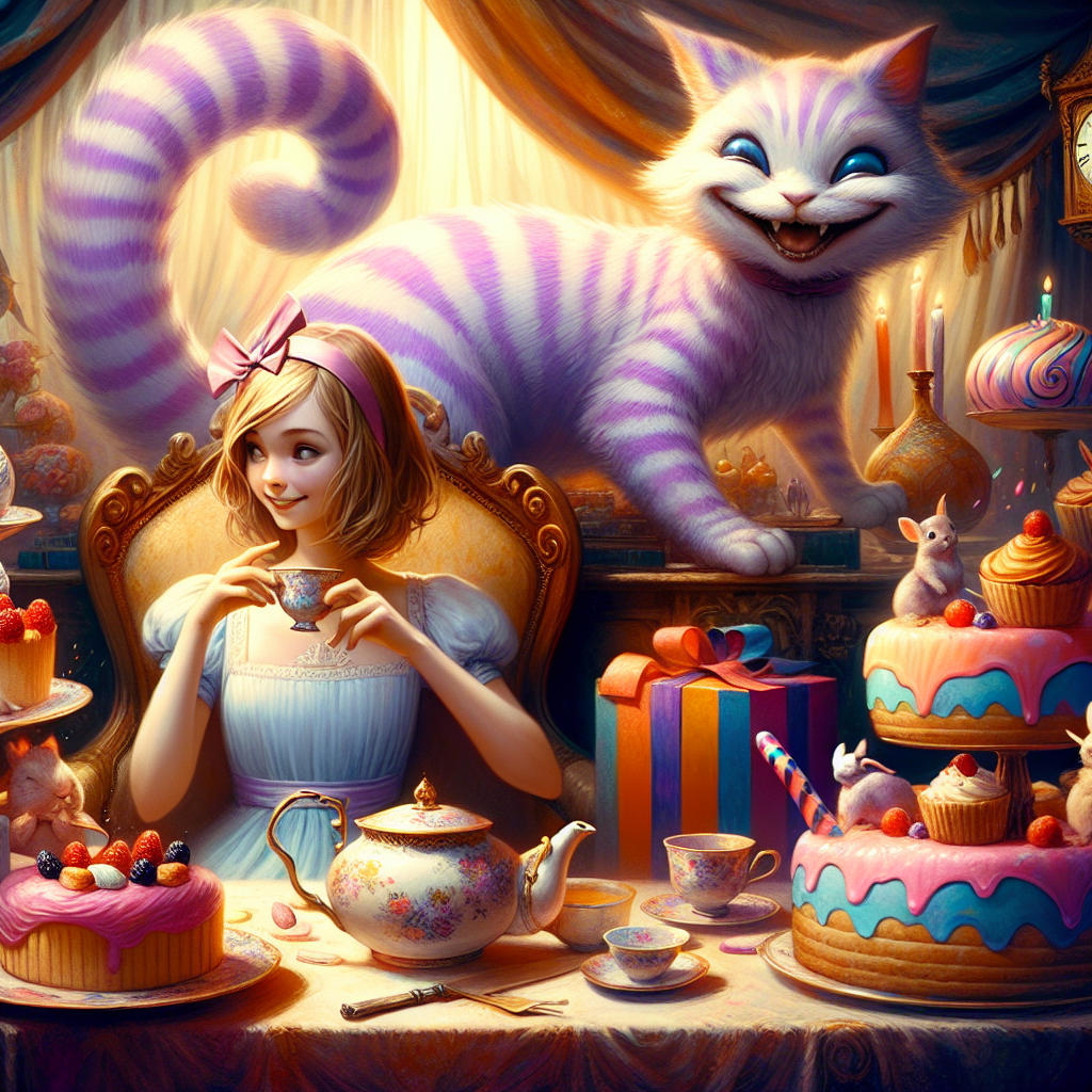 Alice in wonderland Birthday Card