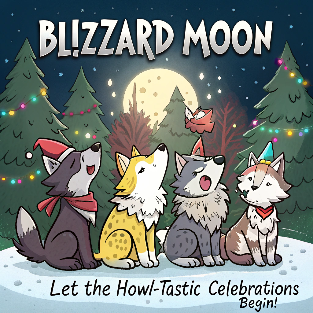 Pack of wolves partying Birthday Card