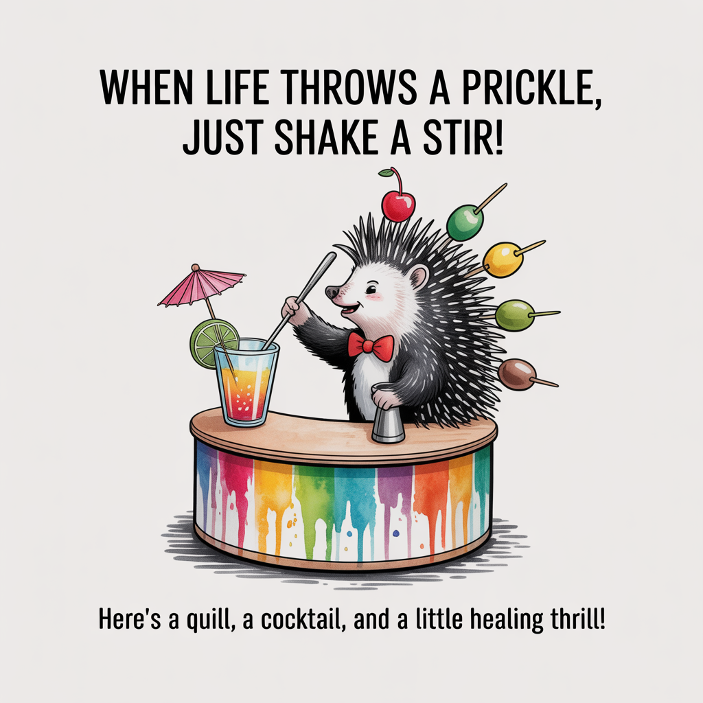 Bartending, porcupines, and Sympathy Card