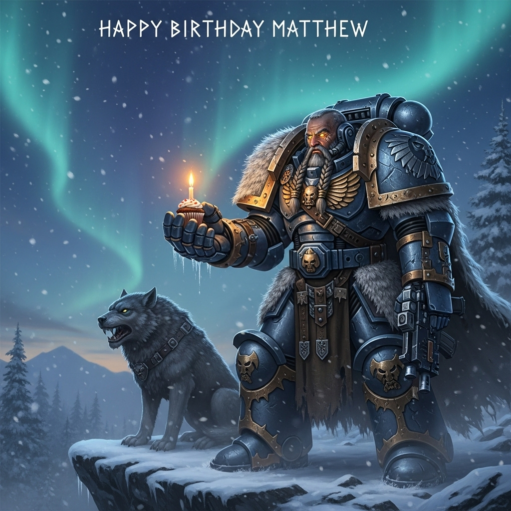 Space wolves warhammer, and Birthday Card