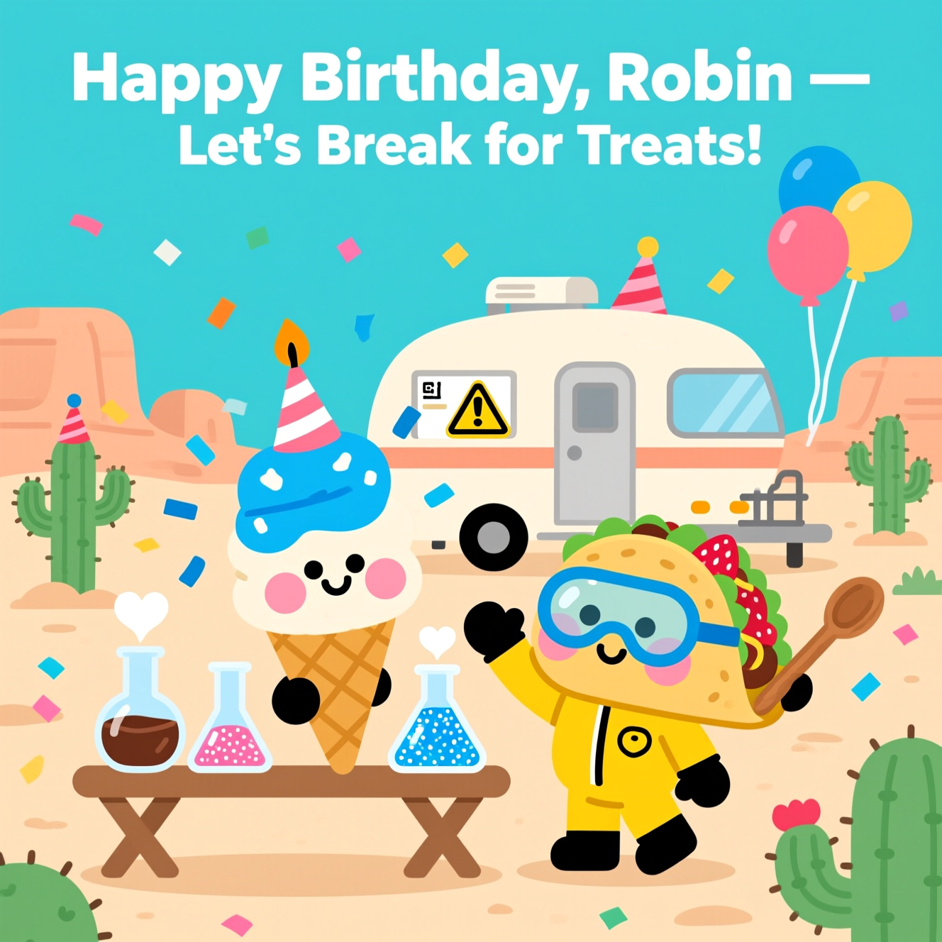 Ice cream, tacos, breaking bad, and Birthday Card