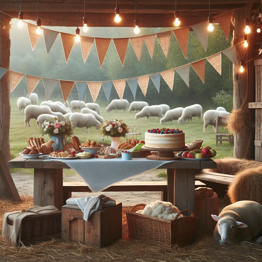 Farms, Sheep, and Food Birthday Card