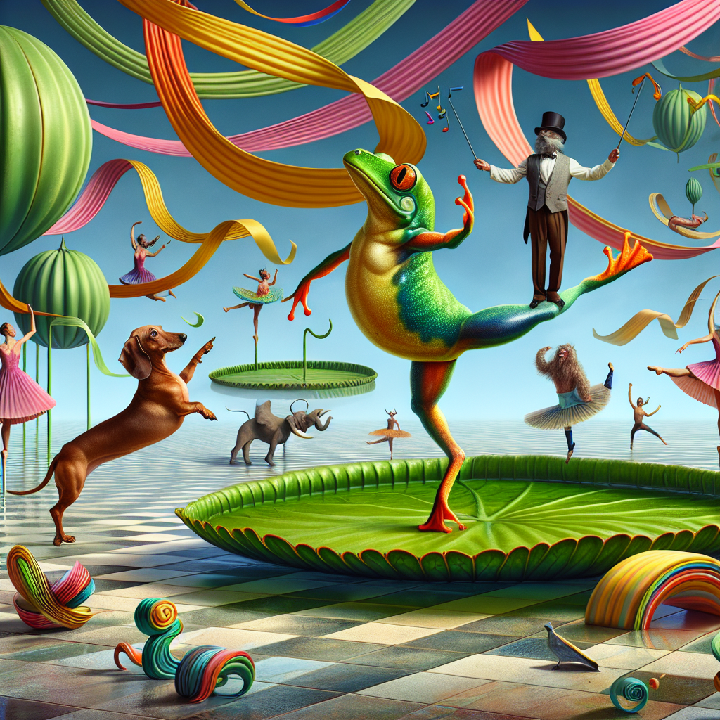 Frogs, Daschund, Dancing, and Yoga Birthday Card