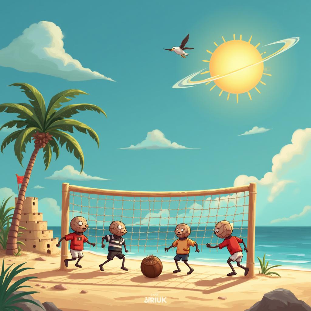 Beach, and Football UK Birthday Card