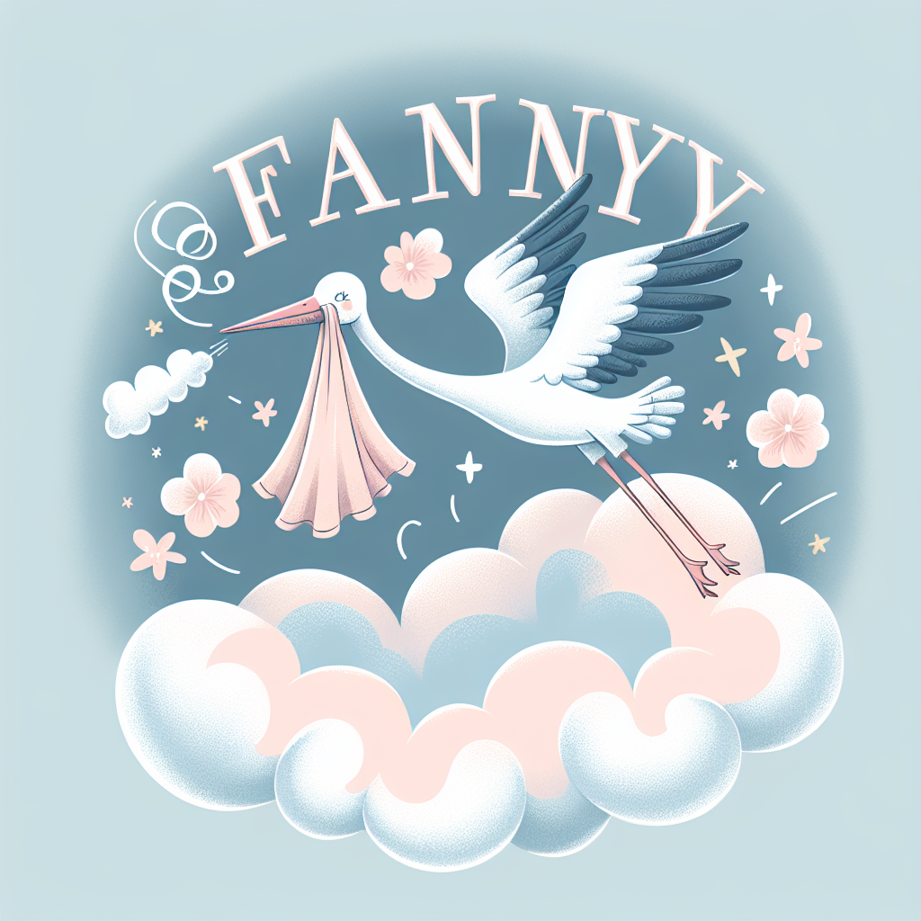 Create an illustration with the name 'Fanny' in playful and elegant letters positioned at the top. Below, depict a stork in mid-flight, tenderly holding a soft, pastel-colored blanket bundle with its beak. The blanket cleverly transforms into puffs of vapor, representing 'vaping' in a subtle and child-friendly way. Embellish the background with clouds and stars to elicit a sense of celebration and dreaminess, suggestive of a new baby's arrival.
Generated with these themes: Fanny, and Vaping.
Made with ❤️ by AI.