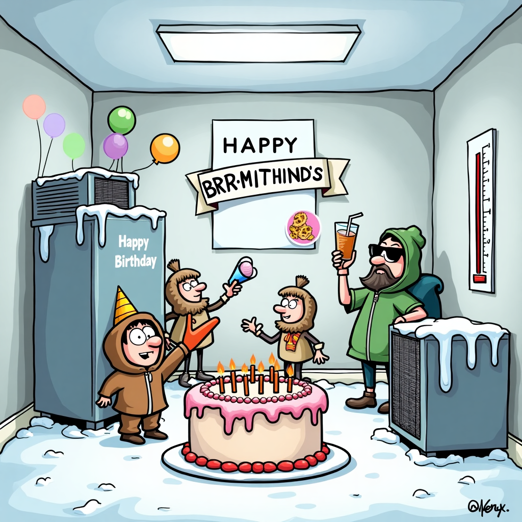 Hvav, and Refrigeration Birthday Card
