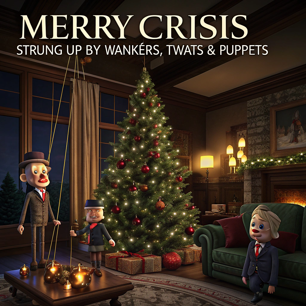 Donald Trump, Vladimir Putin, Nigel Farage, Wankers, Twats, Puppets, and Christmas Card