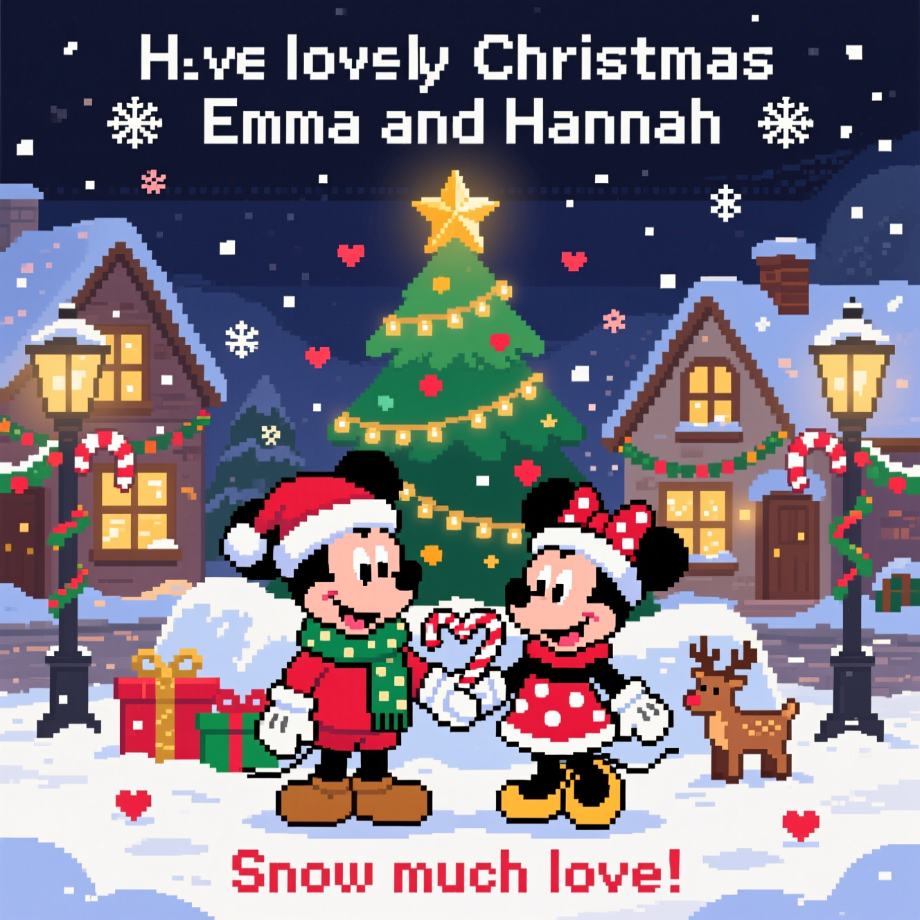Mickey and minnie christmas, and Christmas Card