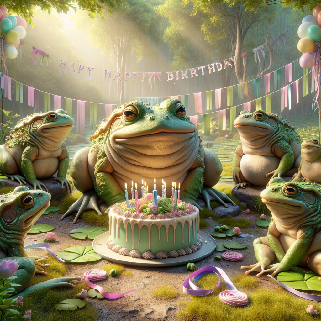 Frogs, and Swearing Birthday Card