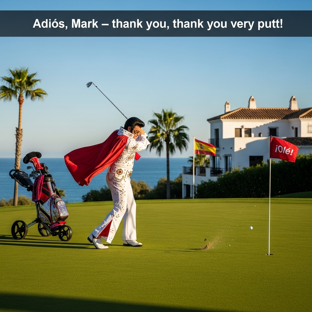 Elvis , Golf, Spain , and Farewell Card