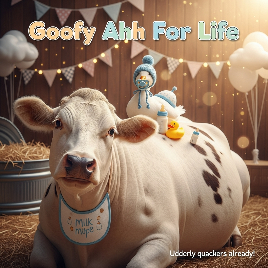 Silly Duck, FAT Cow, Smiling Duck With human teeth , and New-baby Card