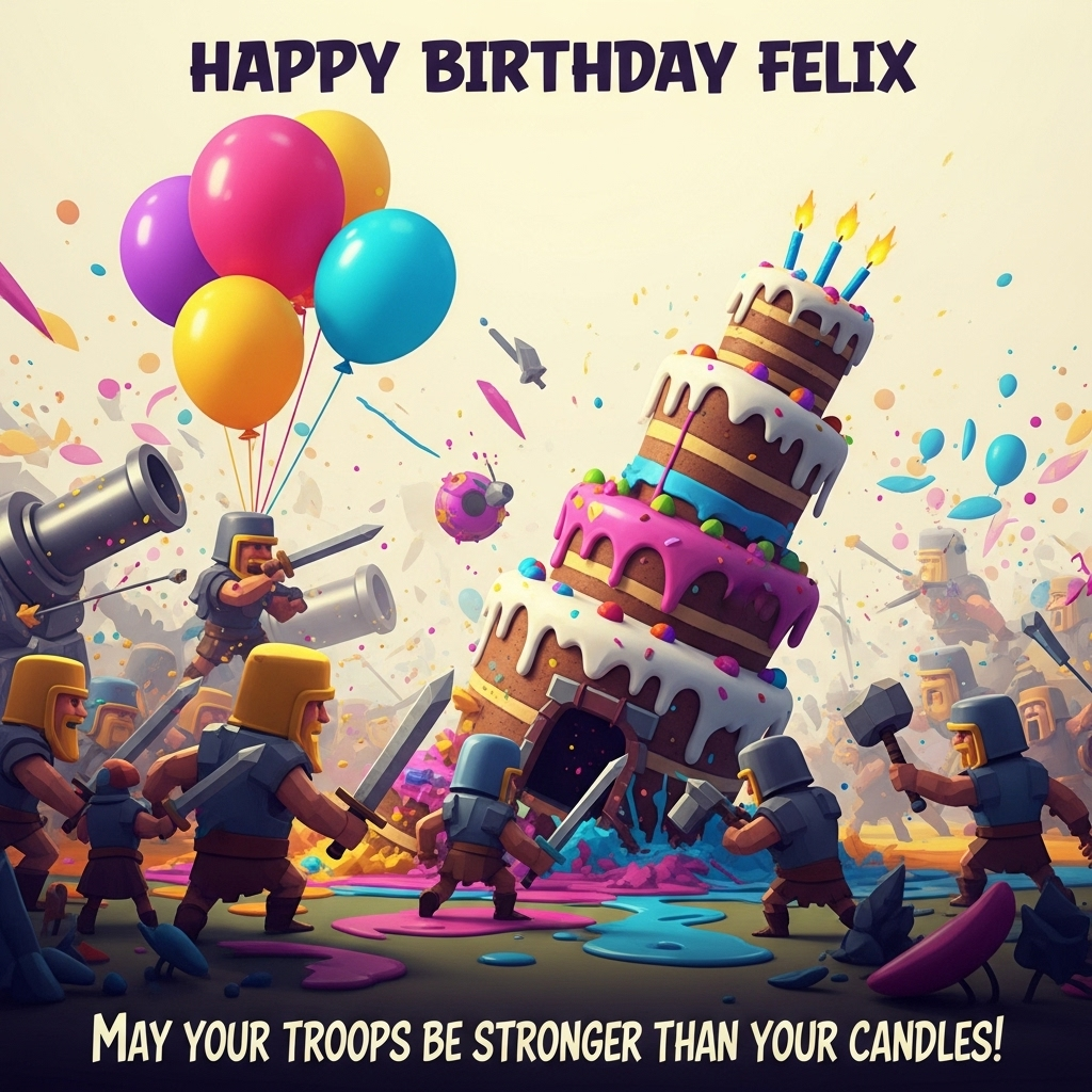 Clash of clans, and Birthday Card