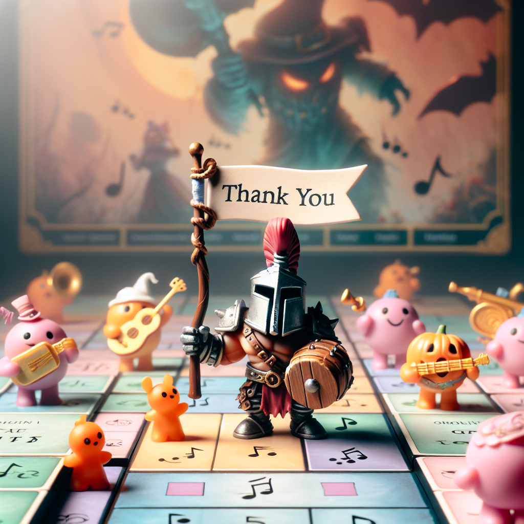 Warhammer, Board games, Music, and Halloween Thank-you Card