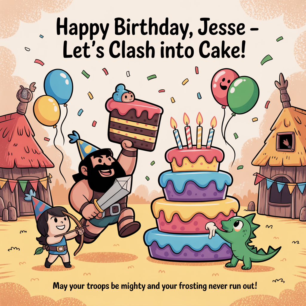 Clash of clans, and Birthday Card