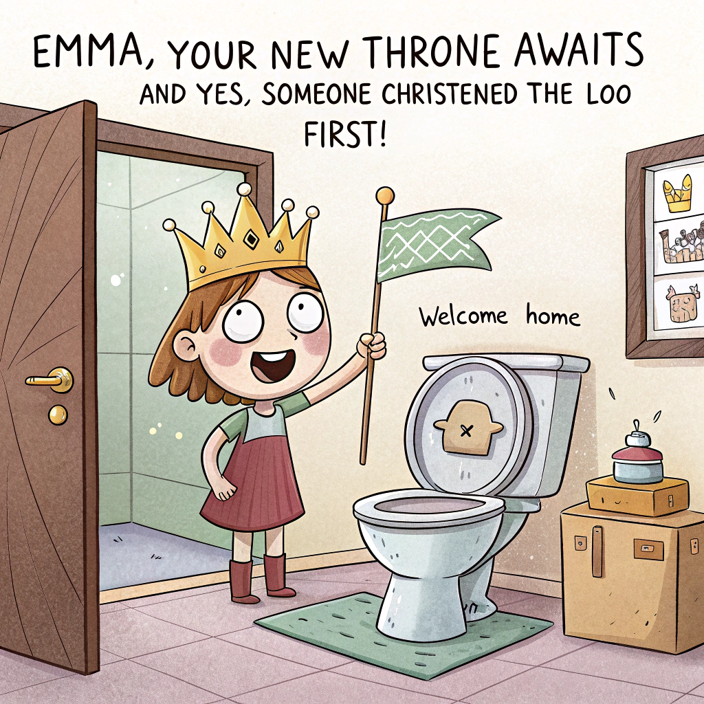 New home poo in toilet Congratulations Card