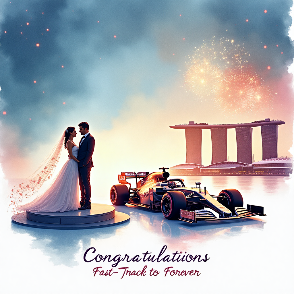 F1, Singapore , and Wedding Card