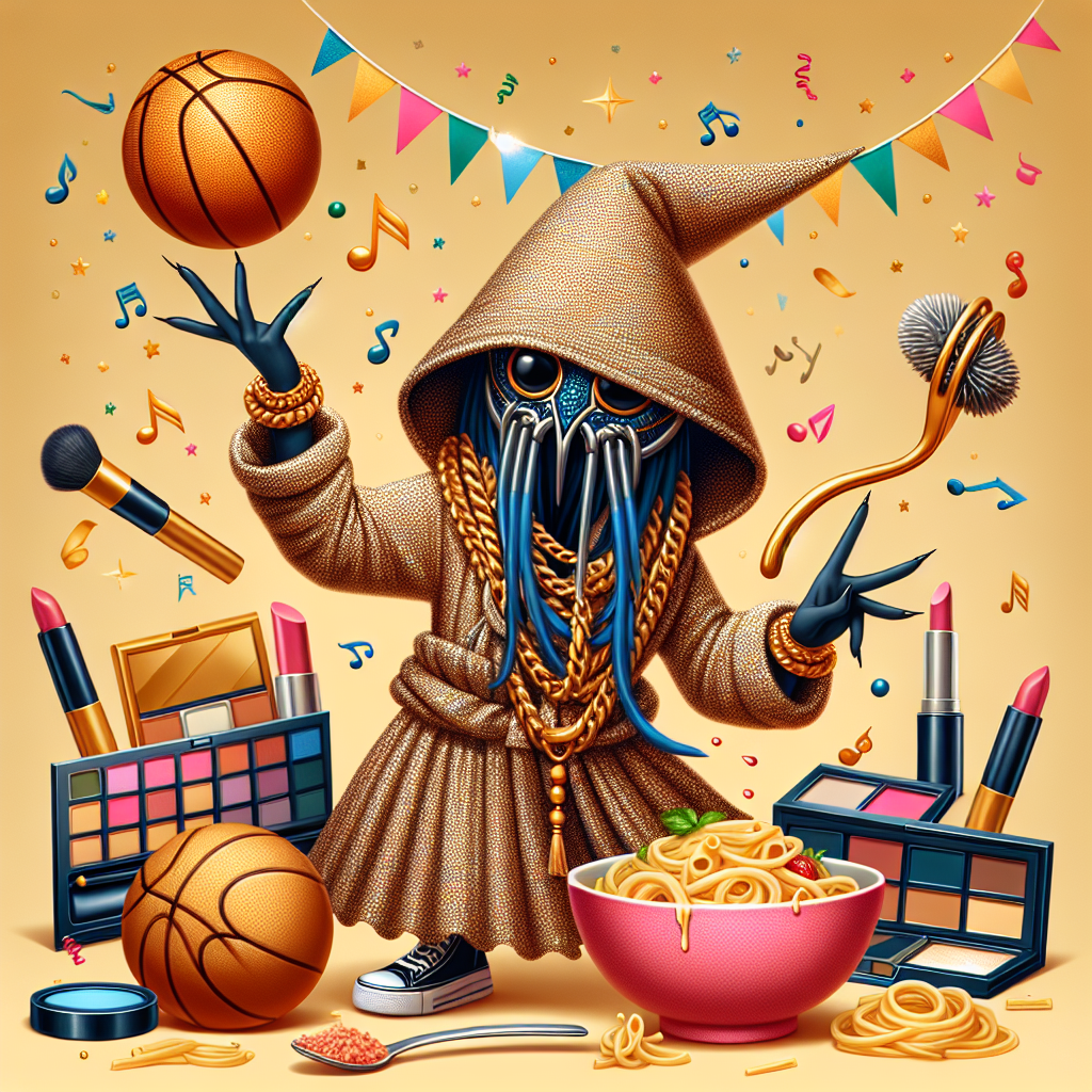 Fashion, Netball, Make up, Pasta, and Rap music Birthday Card