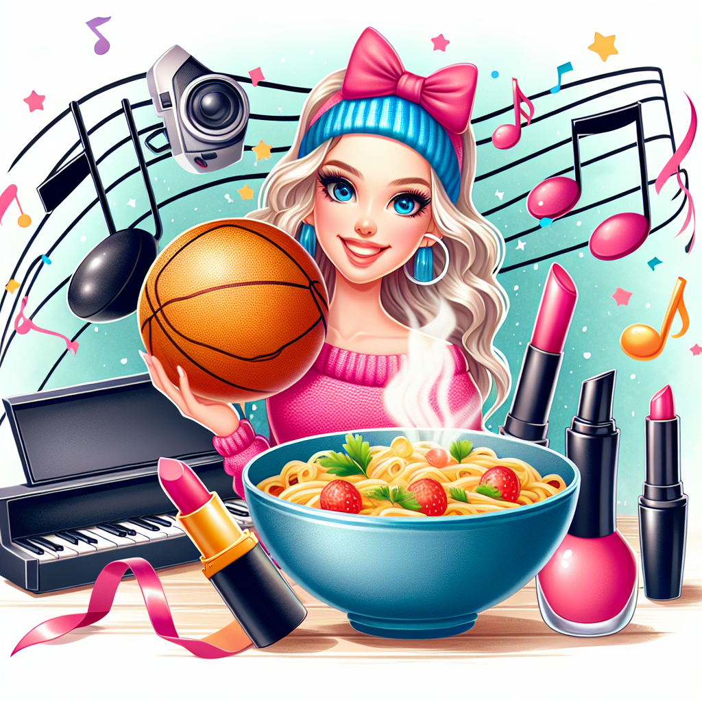 Create a vibrant birthday-themed illustration featuring a cheerful Caucasian fashionista woman holding a netball. She is surrounded by floating makeup items such as lipstick and mascara. In the background, display a bowl of steaming pasta to add a cozy ambience. Musical notes representing the rhythm of a rap beat should be filling the air in order to encapsulate a festive and trendy atmosphere.
Generated with these themes: Fashion, Netball, Make up, Pasta, and Rap music.
Made with ❤️ by AI.