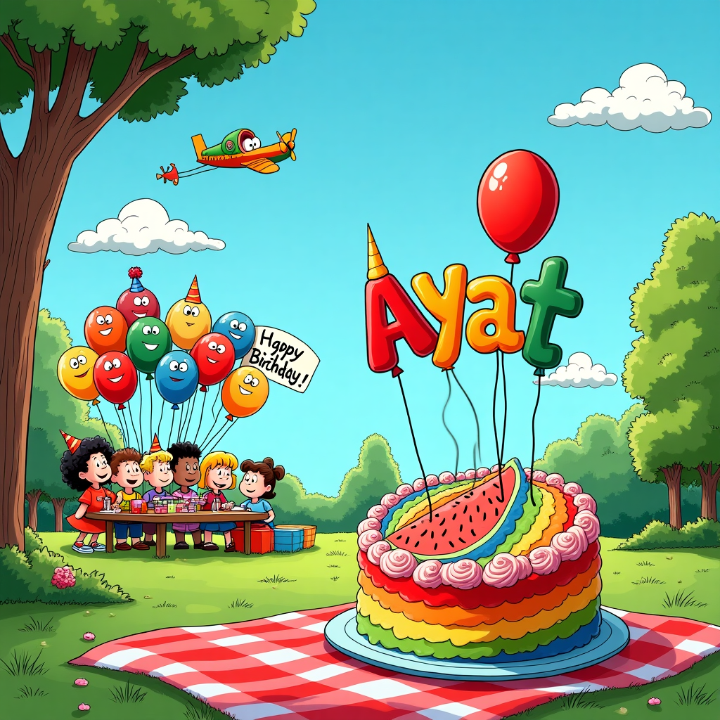 Ballons with cocomelon Birthday Card