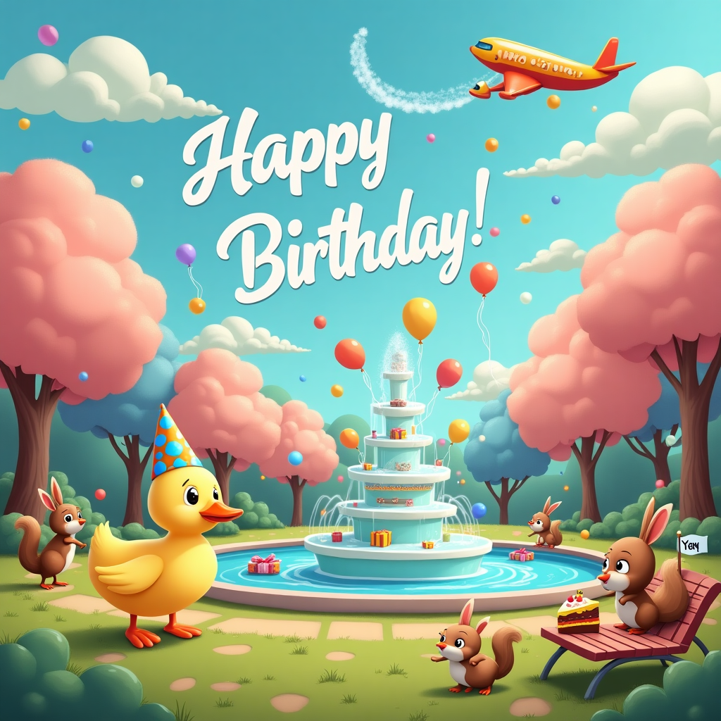 Funny duck Birthday Card