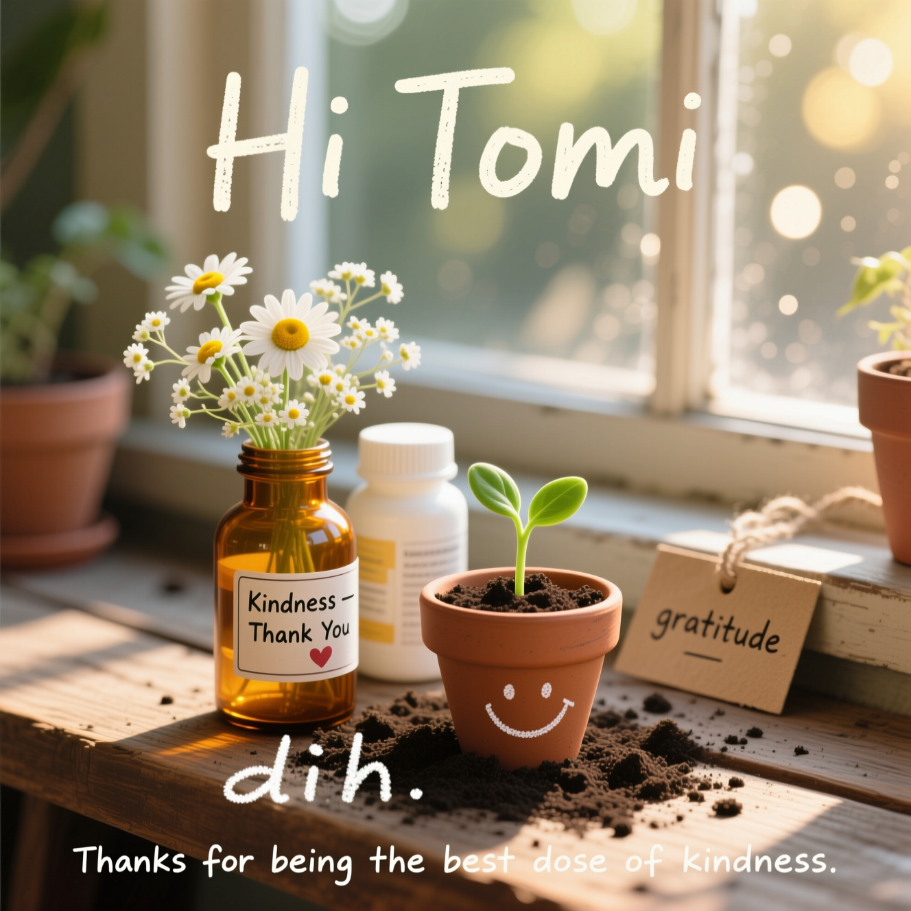 Drugs , Dirt , Dih , and Thank-you Card