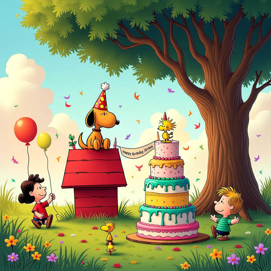 A snoopy theme birthday card Birthday Card