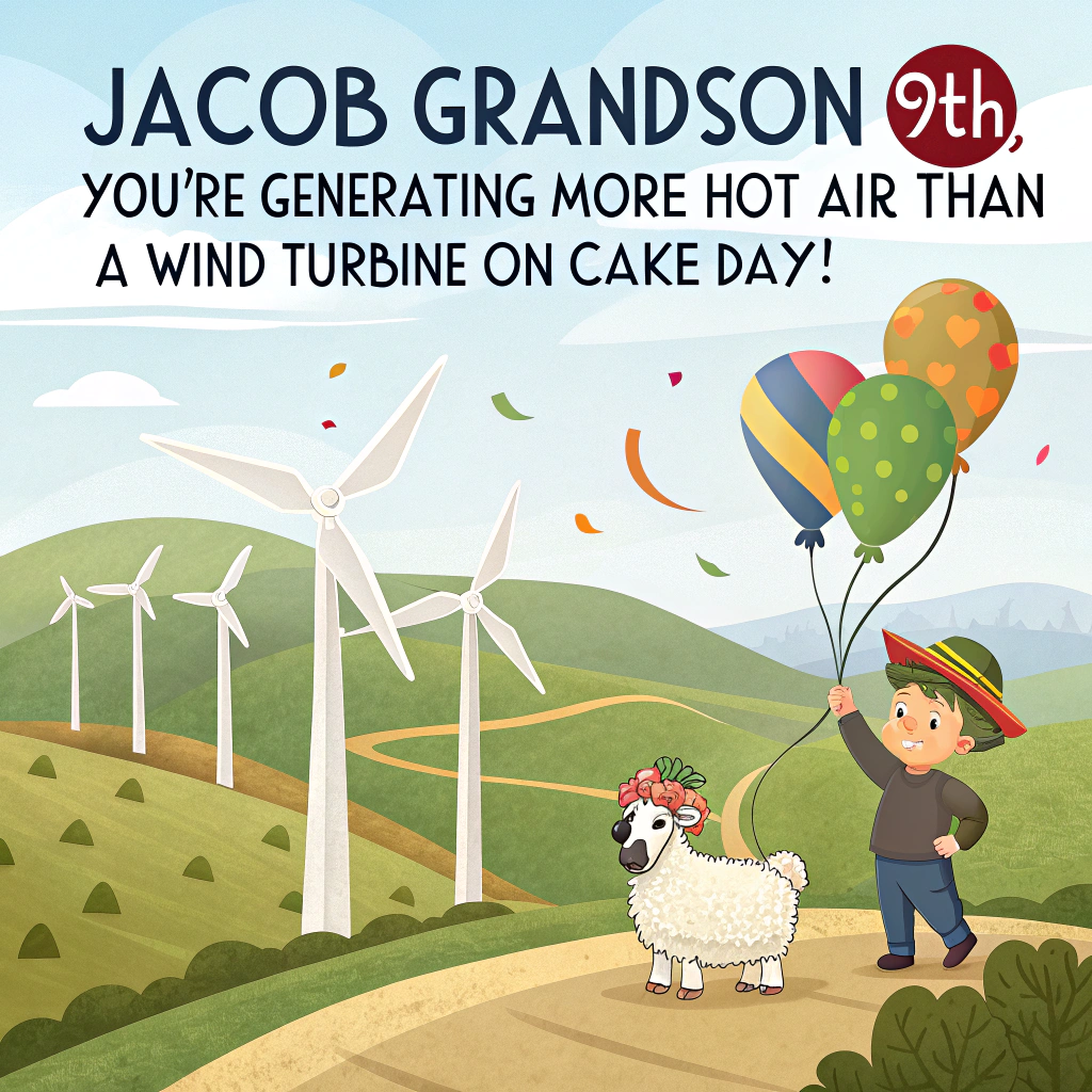 Wind turbines Birthday Card