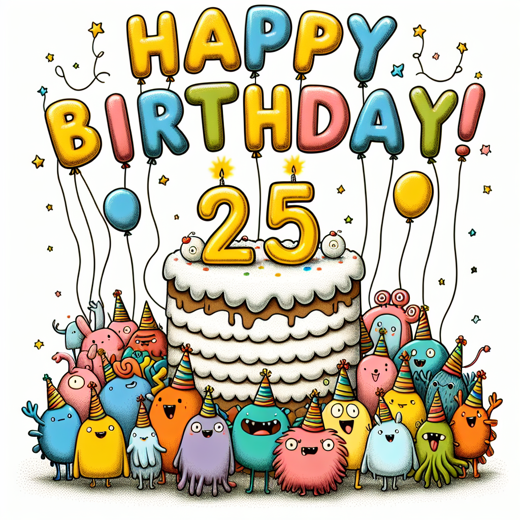 25th Birthday Card