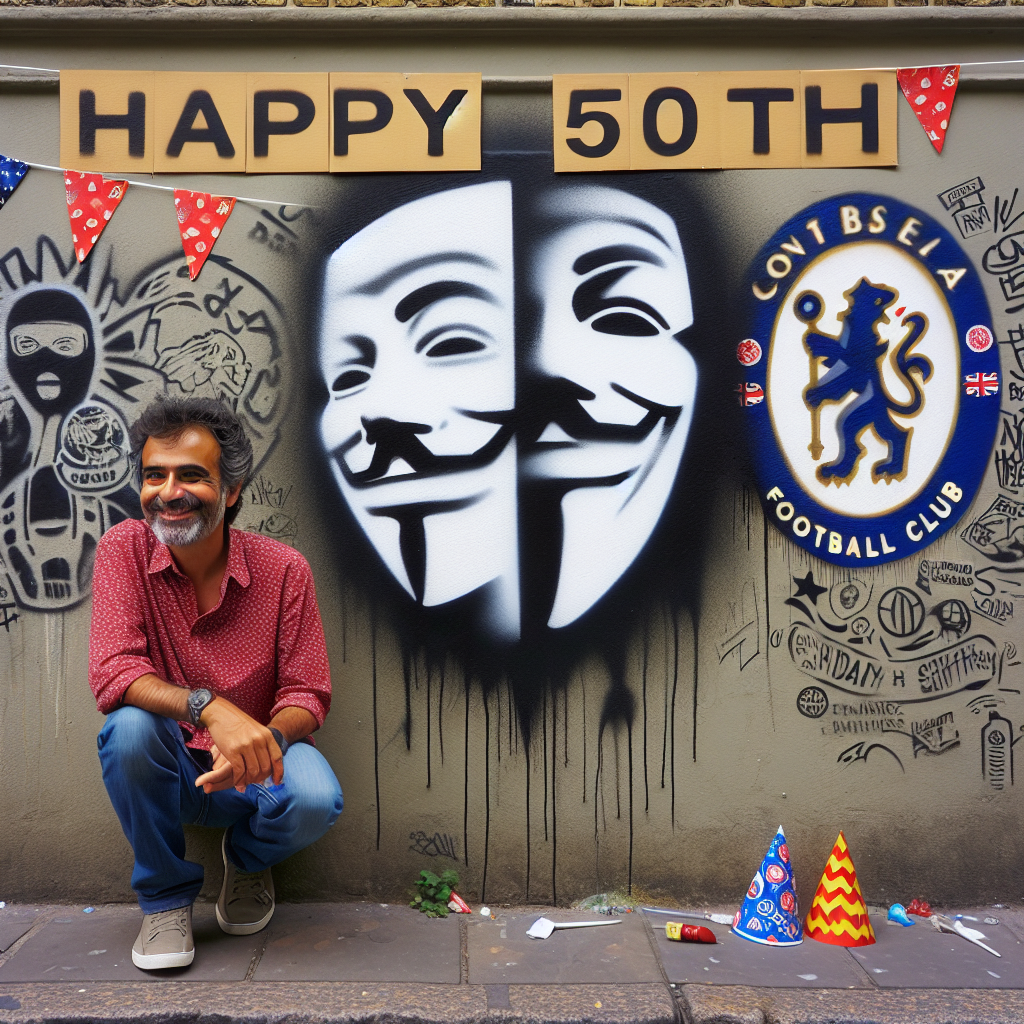 50th Birthday , Male, Tottenham Hotspur , and Banksy Birthday Card