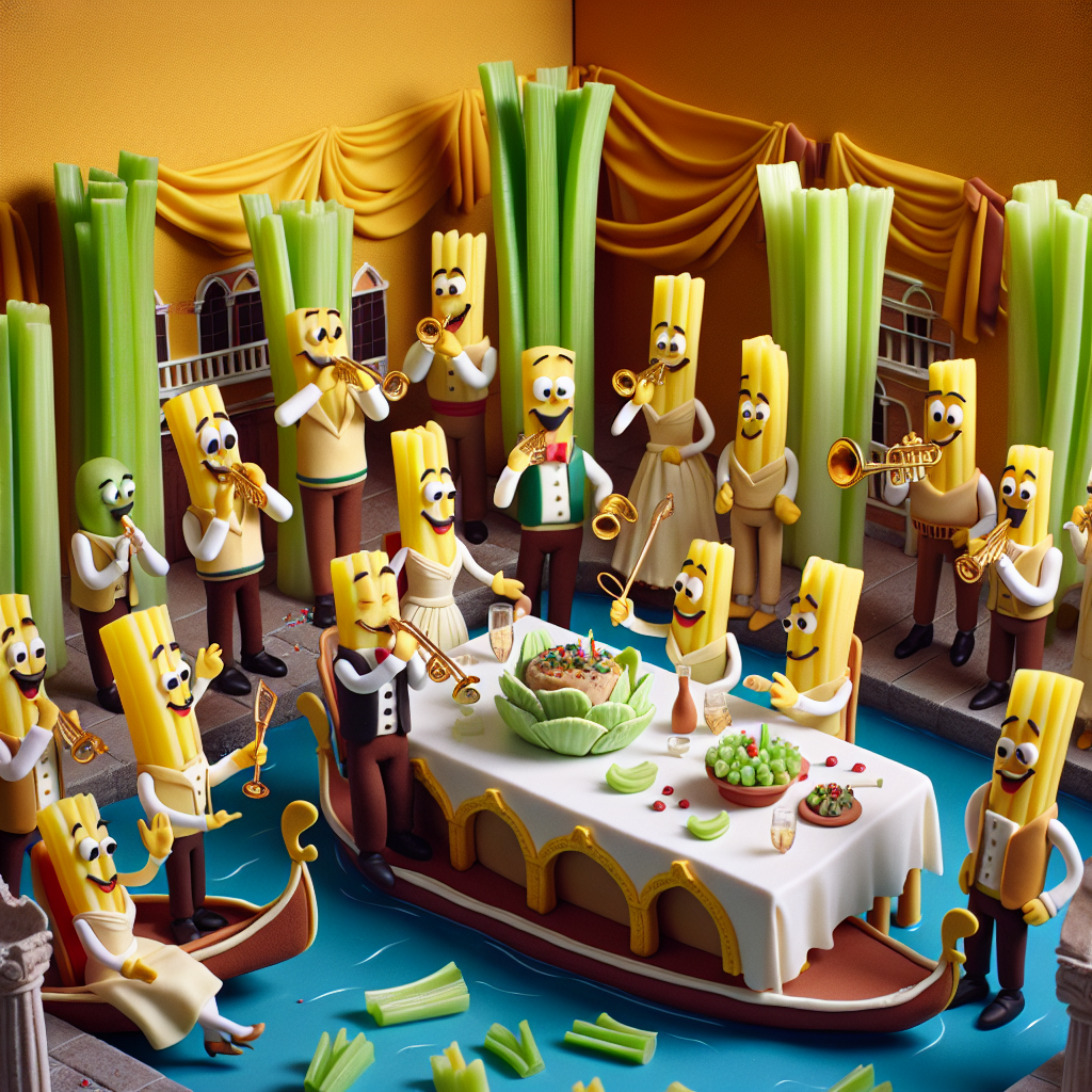 The colour mustard, Italy, and Celery sticks Birthday Card