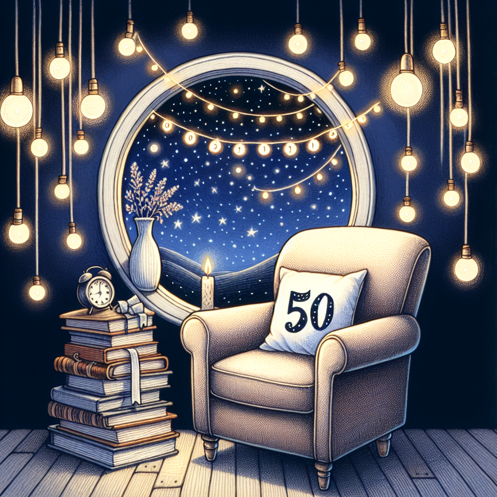 50th   for her Birthday Card