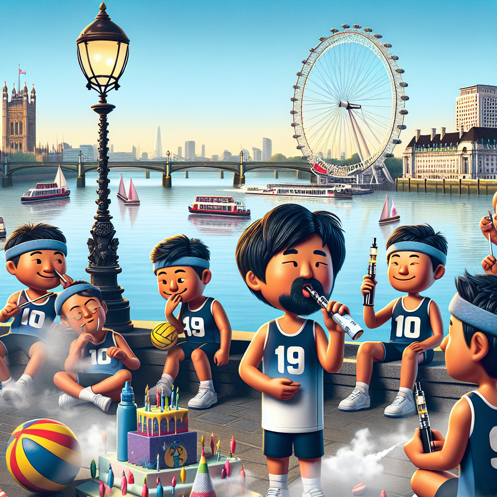 Netball , Vape, and London Birthday Card