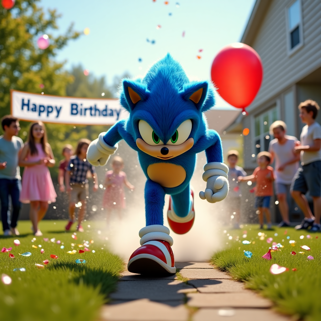 Sonic The Hedgehog Birthday Card