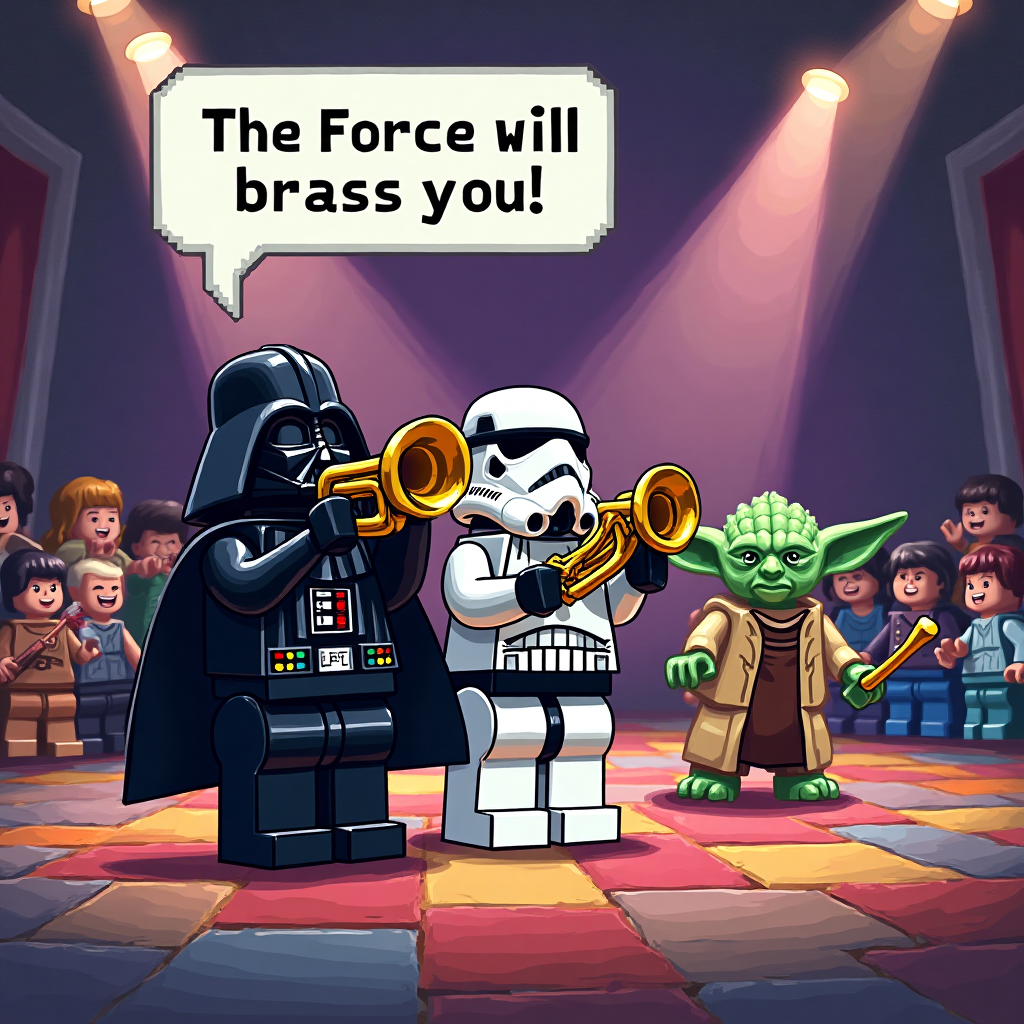 Lego Star Wars brass band, and Farewell Card