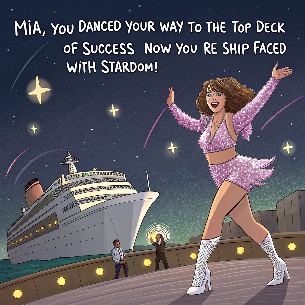 Sea, Star, Dancer, and Cruise ship Congratulations Card