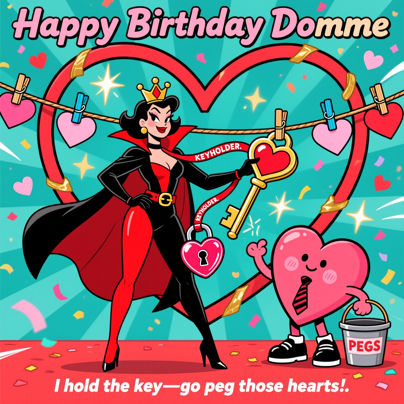 Femdom, Chastity, Pegging, and Valentines-day Card