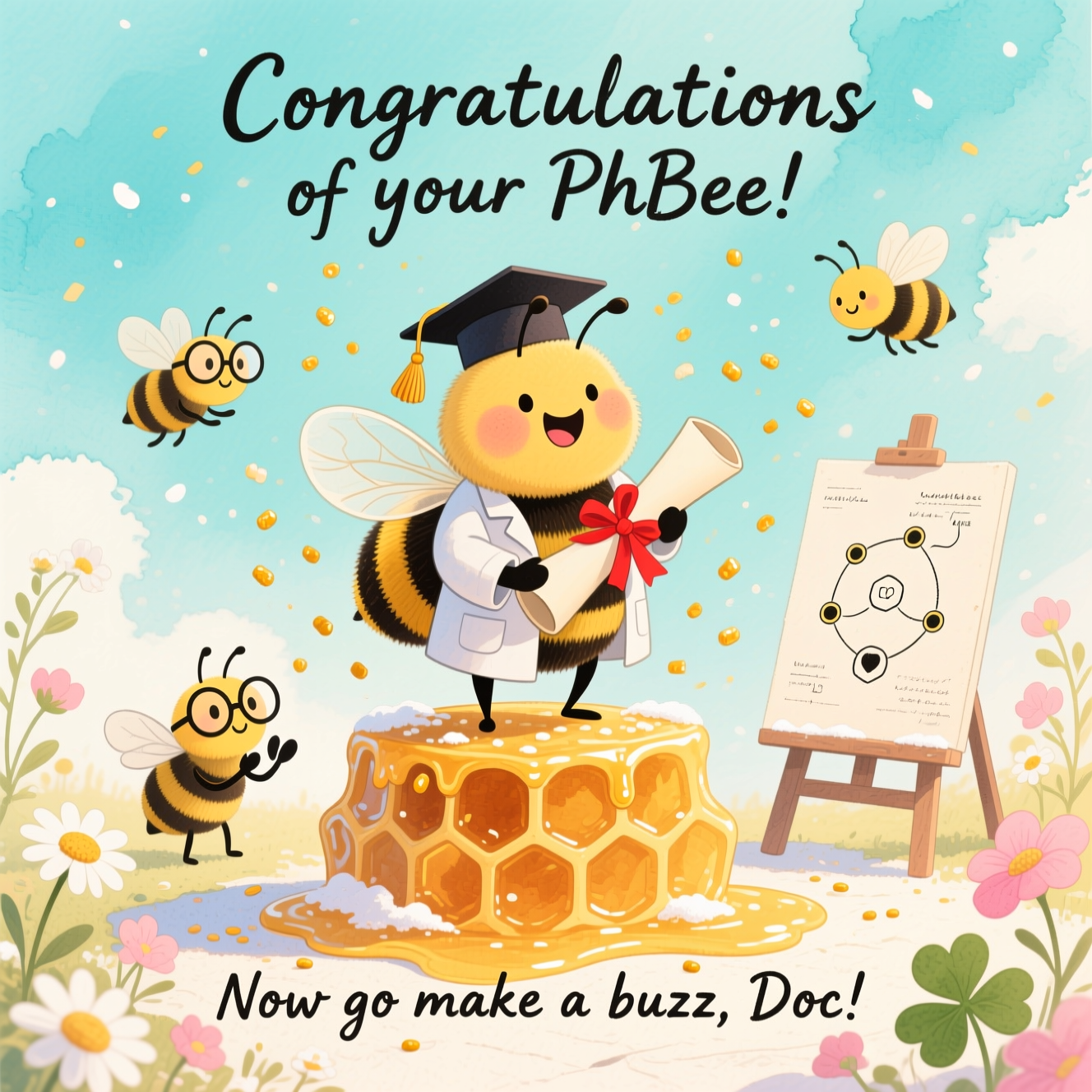 Bees, Phd, and Congratulations Card