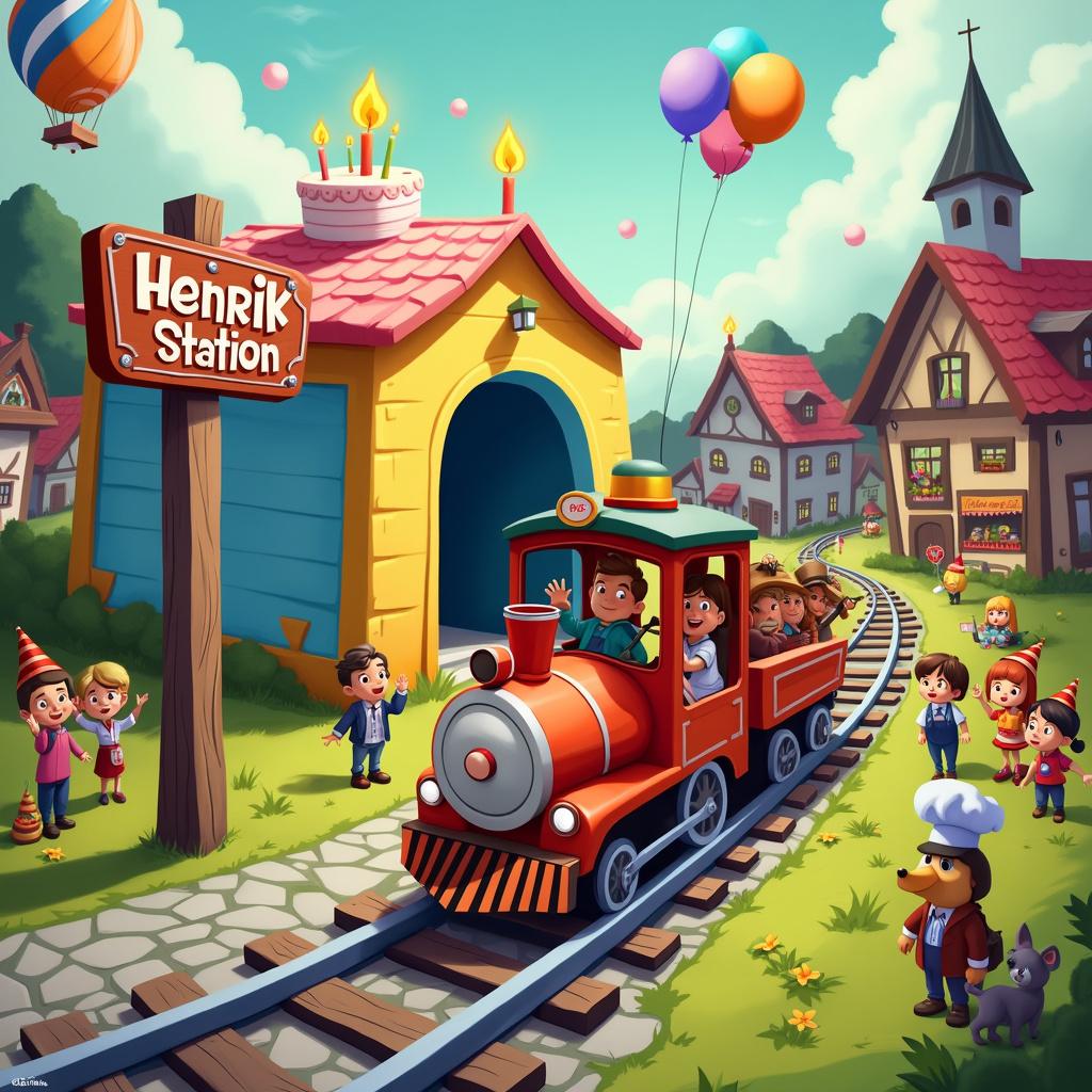 Work with trains, , Went to Norway on his birthday., and  Is fun and kind Birthday Card