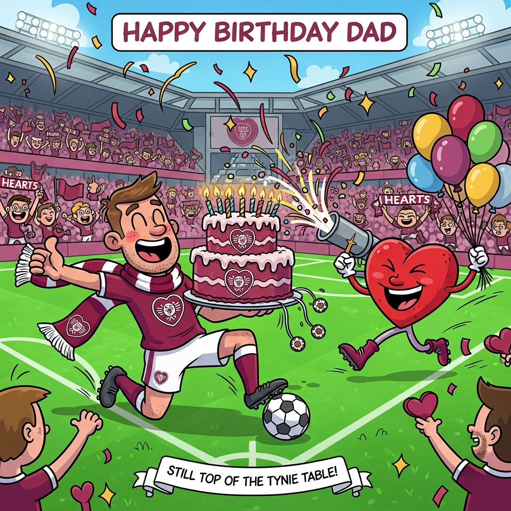 Heart of Midlothian FC, and Birthday Card